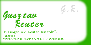 gusztav reuter business card